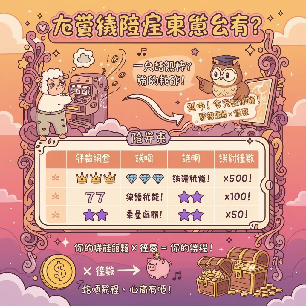 老虎機賠率表怎麼看？輕鬆搞懂得分組合與倍數