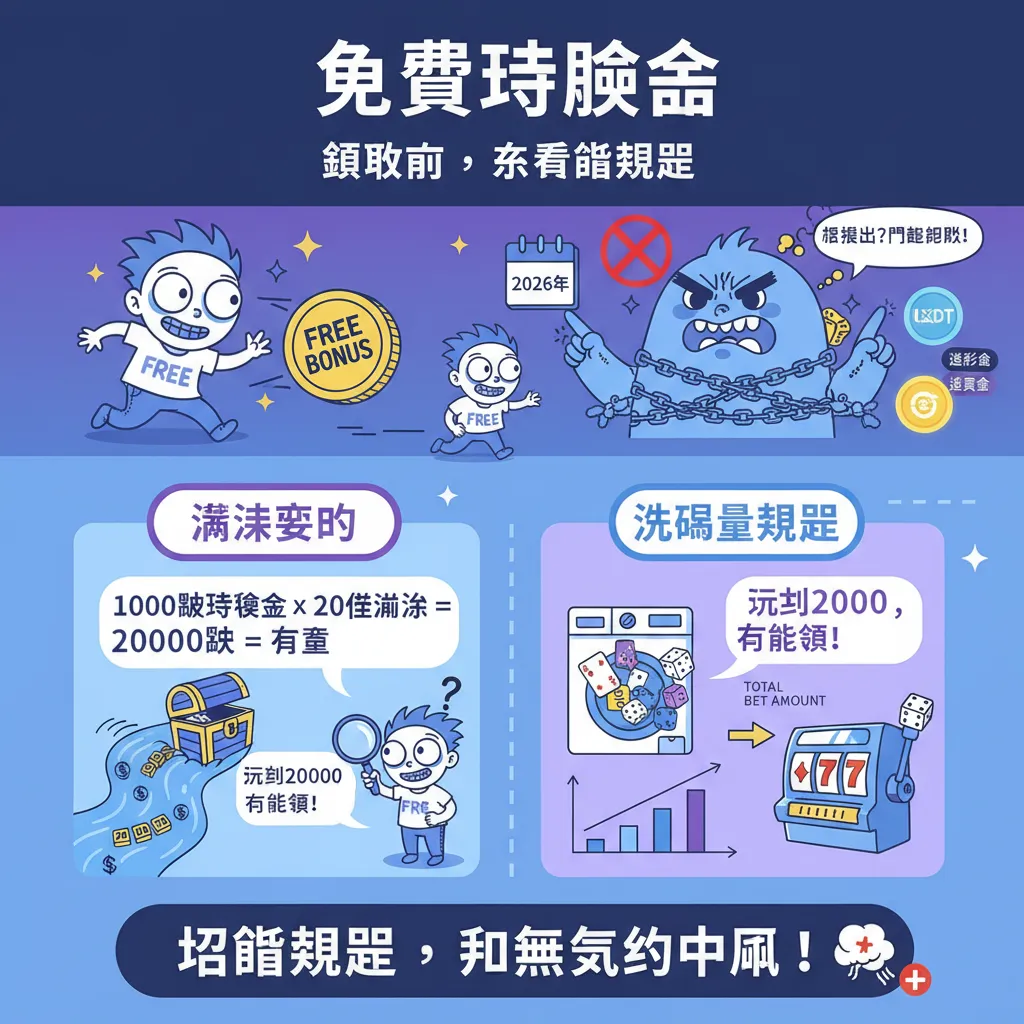 領取免費體驗金前，先看懂流水要求與洗碼量規則